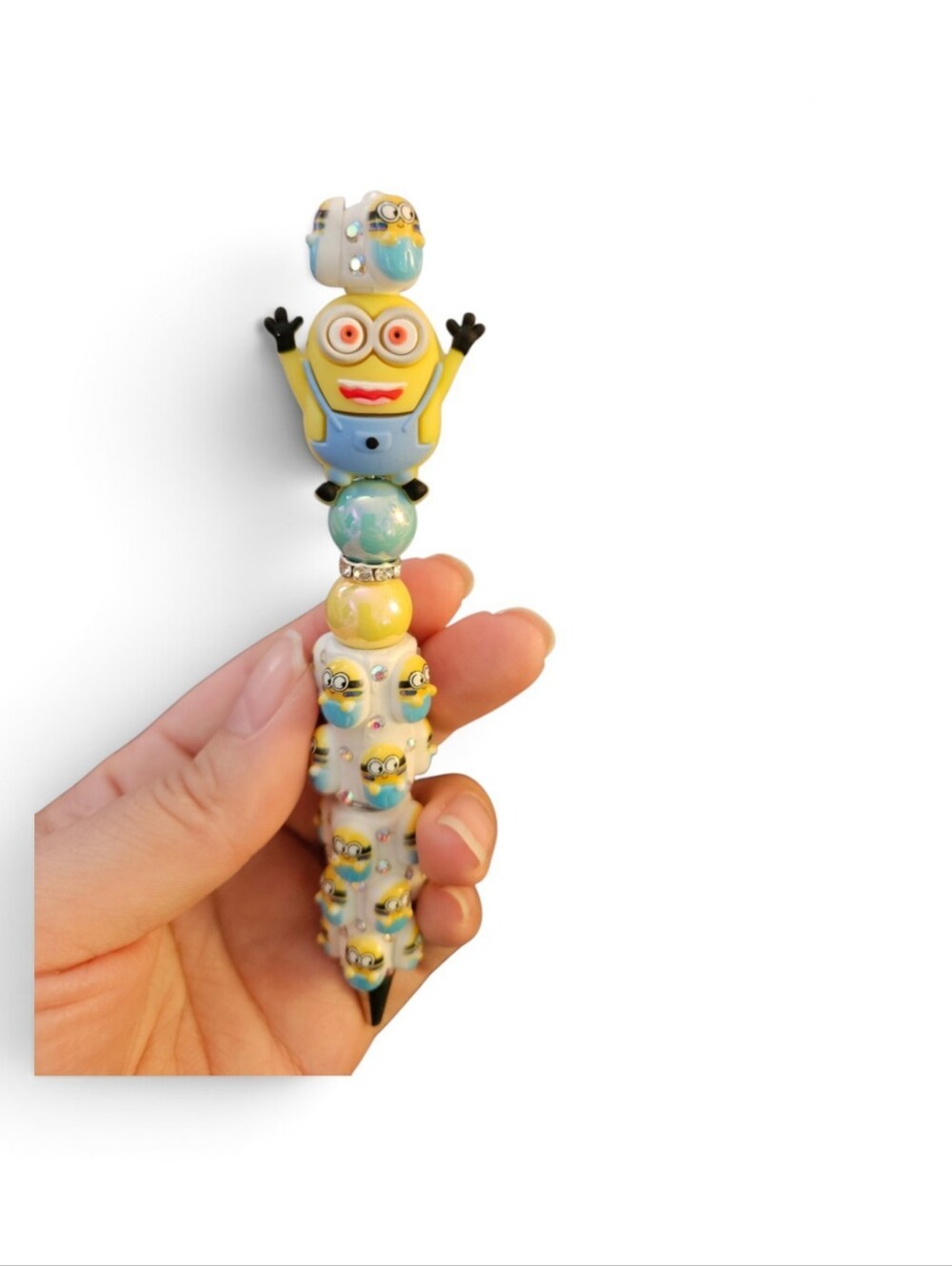 Yellow Minion-Themed Kids Toy Bead Pen